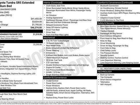 Used 2022 Toyota Tundra SR5 w/ SR5 Convenience Package image 33