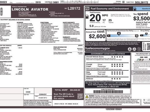 Used 2025 Lincoln Aviator Reserve w/ Equipment Group 201A AWD/4WD image 2