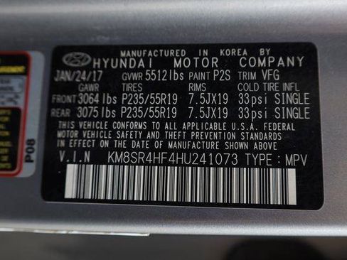 Used 2017 Hyundai Santa Fe FWD w/ SE Ultimate Tech Package 03 image 15