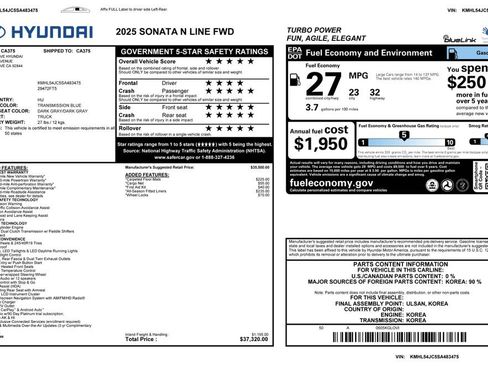 Used 2025 Hyundai Sonata N Line image 4