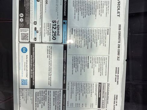 New 2026 Chevrolet Corvette Z06 w/ Stealth Interior Trim Package image 55