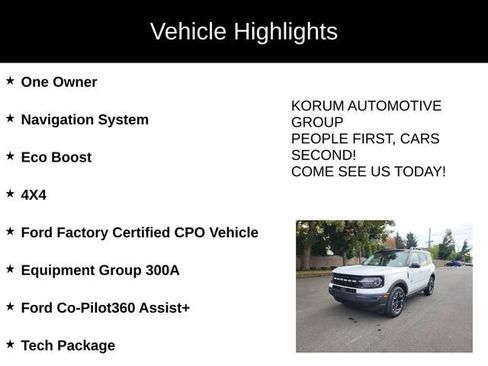 Certified 2024 Ford Bronco Sport Outer Banks w/ Tech Package image 4