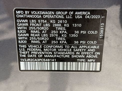 Used 2023 Volkswagen Atlas SE w/ Panoramic Sunroof Package FWD image 40