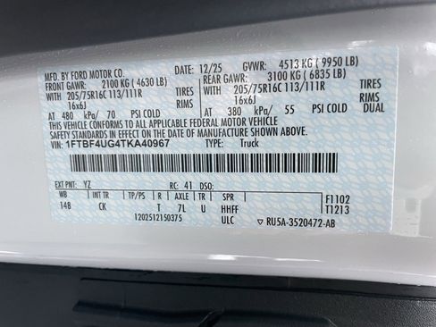 New 2026 Ford Transit 350 148 High Roof DRW AWD w/ Load Area Protection Package image 46