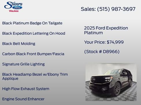 Used 2025 Ford Expedition Platinum w/ Stealth Performance Package AWD/4WD image 29