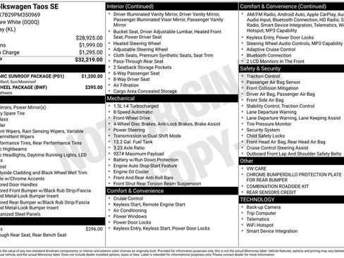 Used 2023 Volkswagen Taos SE w/ Panoramic Sunroof Package FWD image 13