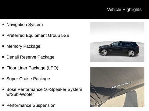 Certified 2024 GMC Acadia Denali w/ Super Cruise Package image 3