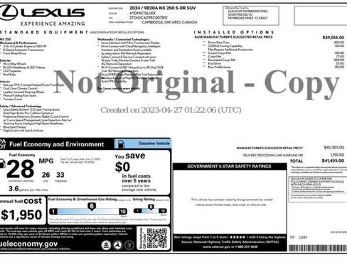 Used 2024 Lexus NX 250 FWD w/ Towing Package (2000 Lbs) image 4