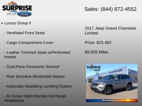Used 2017 Jeep Grand Cherokee Limited w/ Luxury Group II AWD/4WD image 6