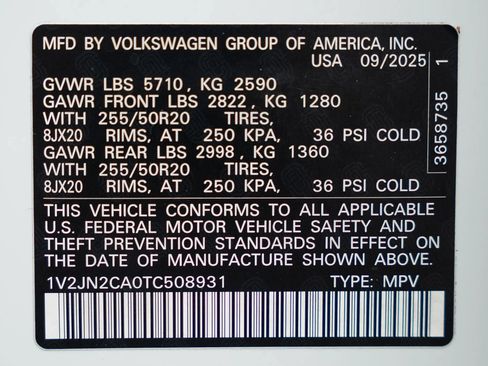 Used 2026 Volkswagen Atlas SE FWD image 52