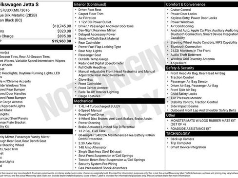 Used 2019 Volkswagen Jetta S FWD image 33