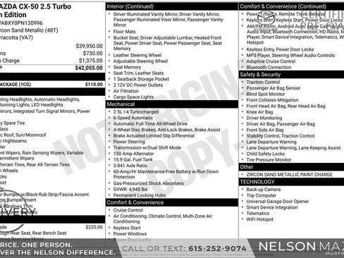 Certified 2023 MAZDA CX-50 Meridian Edition w/ Cargo Package image 2