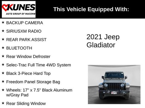 Used 2021 Jeep Gladiator Sport AWD/4WD image 3