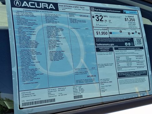 New 2026 Acura Integra A-Spec FWD image 8