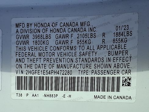 Certified 2023 Honda Civic Si image 28