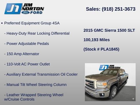 Used 2015 GMC Sierra 1500 SLT w/ SLT Crew Cab Value Package AWD/4WD image 12