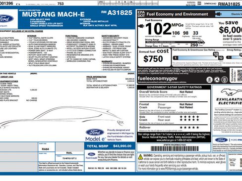 Used 2024 Ford Mustang Mach-E Select w/ Comfort Package Lite RWD image 4