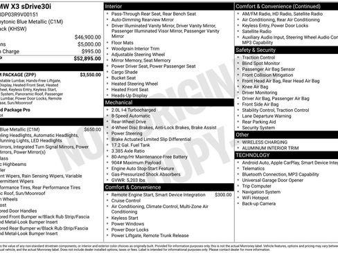 Used 2024 BMW X3 sDrive30i w/ Premium Package RWD image 9