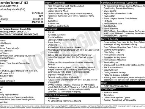 Used 2021 Chevrolet Tahoe LT AWD/4WD image 33