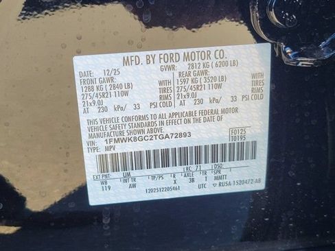 New 2026 Ford Explorer ST w/ Sun And Sound Package AWD/4WD image 15