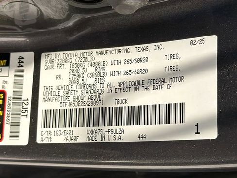Certified 2025 Toyota Tundra Limited w/ TRD Off-Road Package AWD/4WD image 26