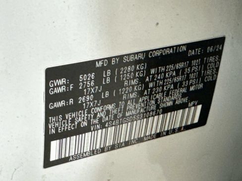 Certified 2025 Subaru Outback Wilderness AWD/4WD image 28