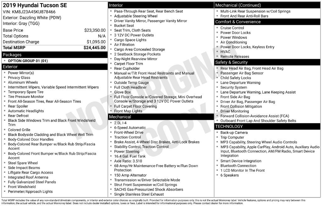 Used 2019 Hyundai Tucson SE FWD image 45