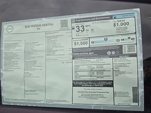 New 2026 Nissan Sentra SV image 30