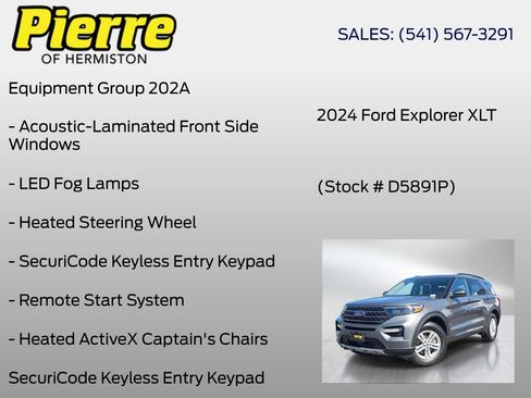 Used 2024 Ford Explorer XLT w/ Equipment Group 202A AWD/4WD image 6