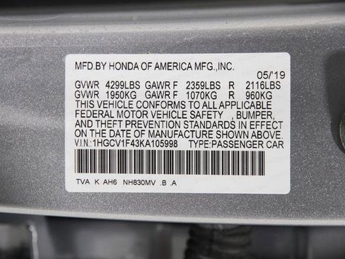 Used 2019 Honda Accord EX image 22