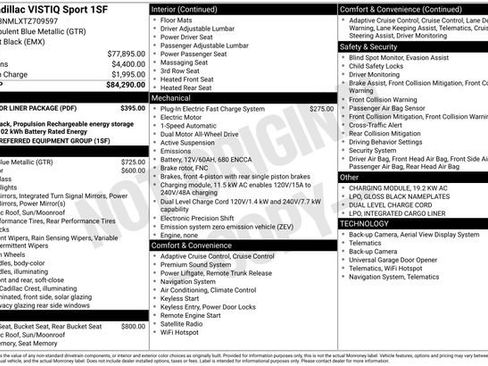 New 2026 Cadillac Vistiq Sport w/ LPO, Floor Liner Package image 4