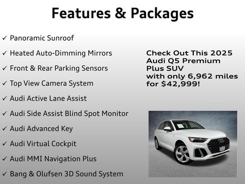 Certified 2025 Audi Q5 2.0T Premium Plus w/ Premium Plus Package AWD/4WD image 8
