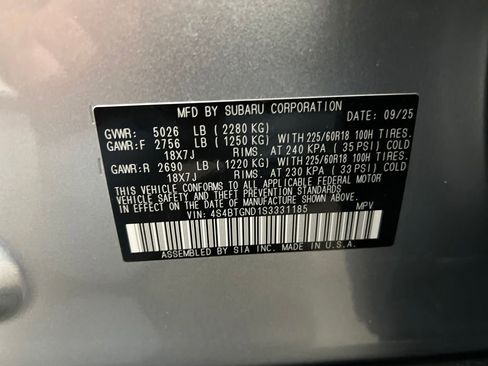 Used 2025 Subaru Outback Limited XT image 33