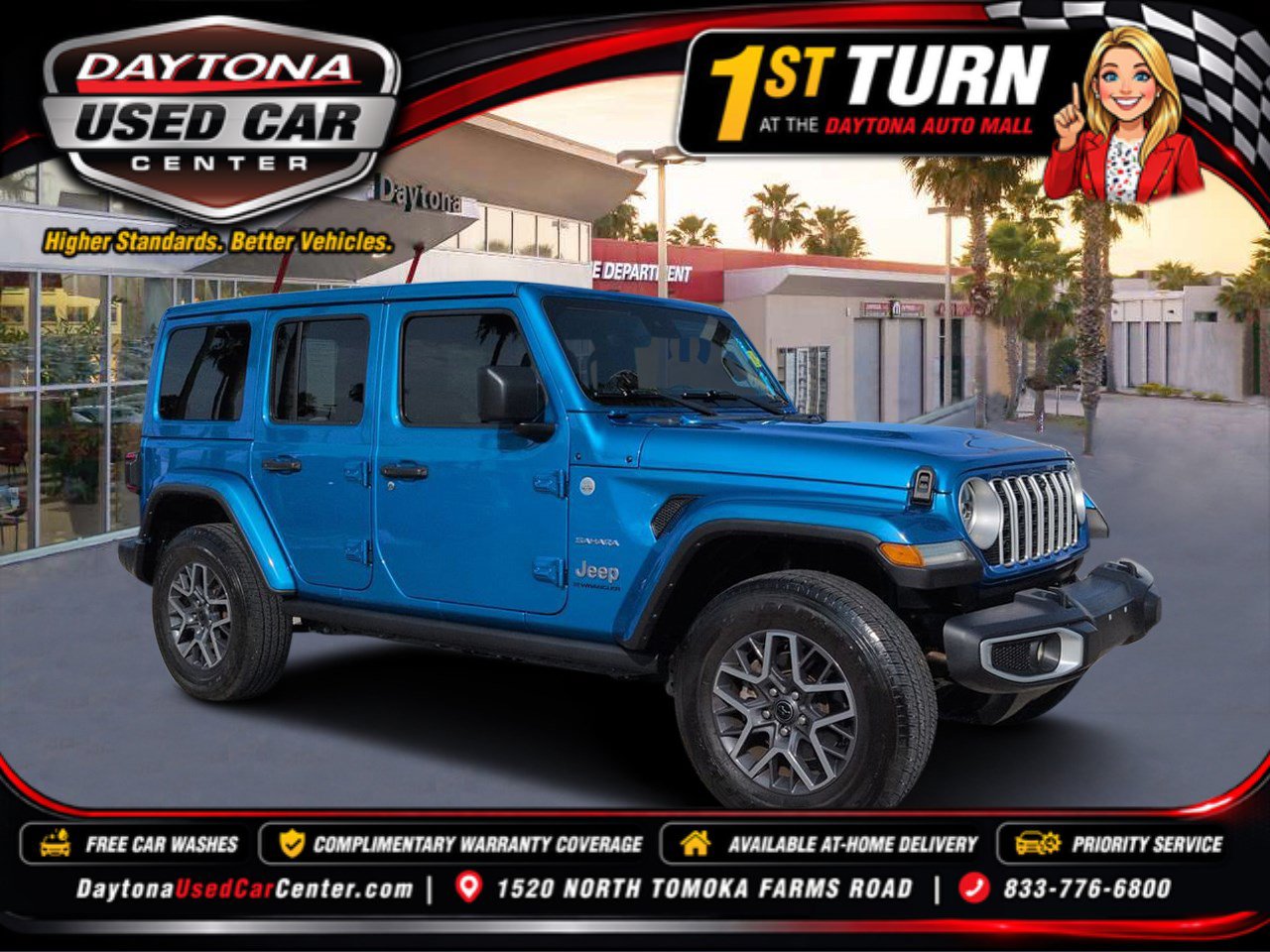 Used 2024 Jeep Wrangler Unlimited Sahara w/ Technology Group AWD/4WD image 1