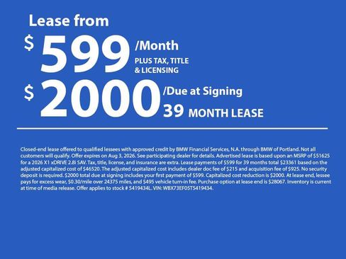 Used 2026 BMW X1 xDrive28i w/ Technology Package AWD/4WD image 2