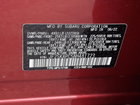 Certified 2022 Subaru Forester Limited AWD/4WD image 27