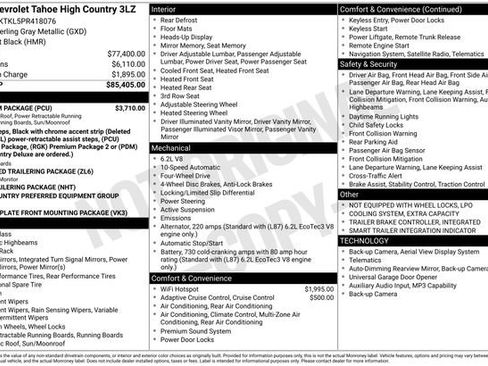 Used 2023 Chevrolet Tahoe High Country w/ Premium Package AWD/4WD image 6