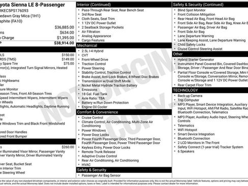 Used 2023 Toyota Sienna LE FWD image 28