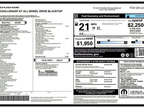 Used 2021 Dodge Challenger GT w/ Blacktop Package image 4