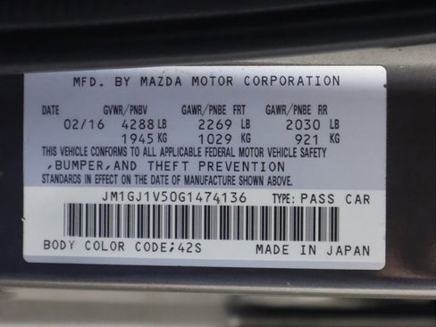 Used 2016 MAZDA MAZDA6 Touring image 50