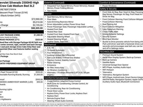 Used 2025 Chevrolet Silverado 2500 High Country w/ Technology Package AWD/4WD image 4