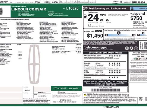 Certified 2022 Lincoln Corsair Reserve w/ Elements Package image 49