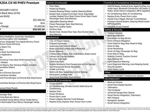 Used 2024 MAZDA CX-90 Plug-In Hybrid w/ Premium Plus image 21