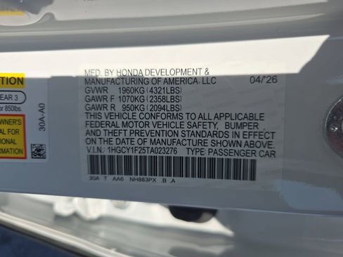 New 2026 Honda Accord LX image 34