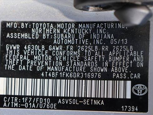 Used 2013 Toyota Camry LE FWD image 16