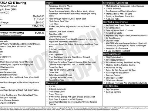 Used 2015 MAZDA CX-5 Touring w/ Bose/Moonroof Package image 8