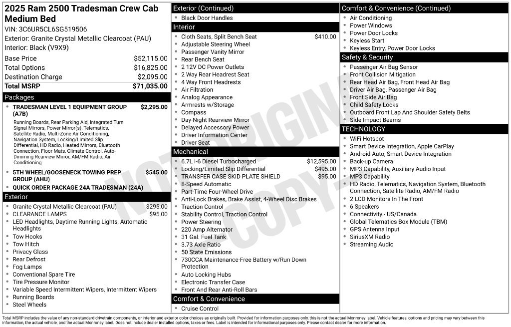 Used 2025 RAM 2500 Tradesman AWD/4WD image 5