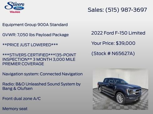 Used 2022 Ford F150 Limited AWD/4WD image 8