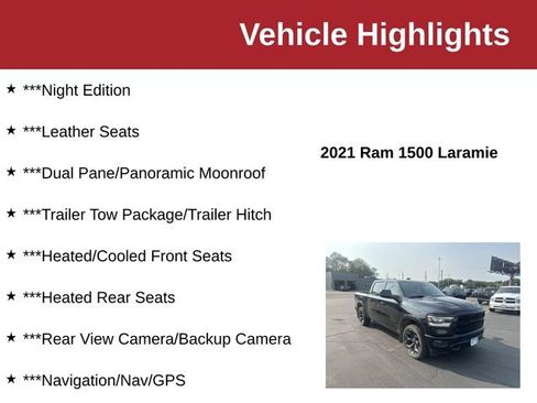 Used 2021 RAM 1500 Laramie w/ Night Edition AWD/4WD image 10