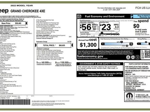 Used 2022 Jeep Grand Cherokee Limited 4xe AWD/4WD image 3